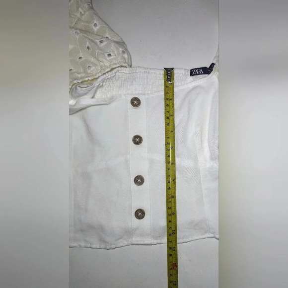 Zara Boho Cottage Core Renaissance Romantic Cropped Off The Shoulder Top, S - Picture 5 of 7